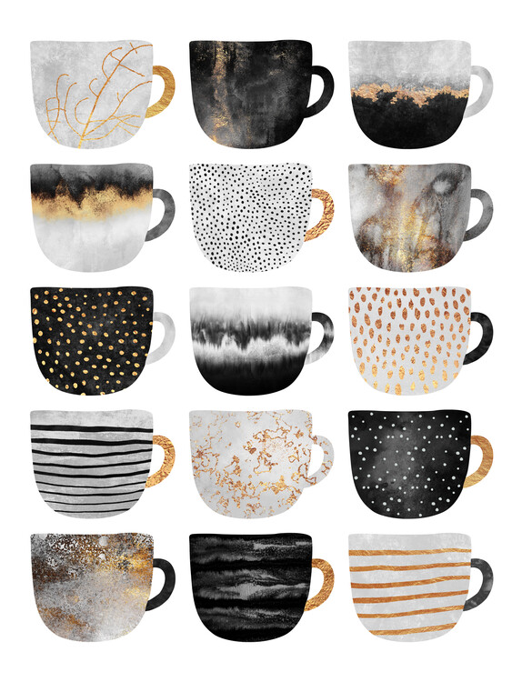 Poster Pretty Coffee Cups