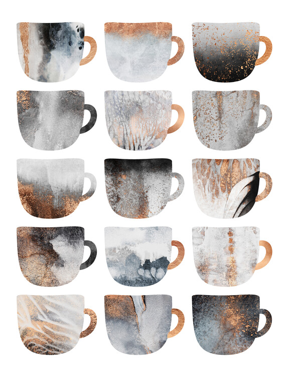 Poster Dreamy Coffee Cups