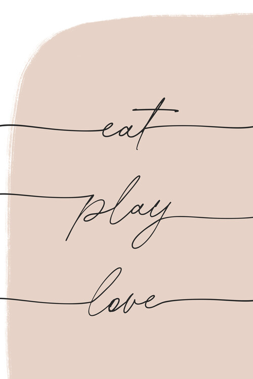 Levně Plakát, Obraz - Eat Play Love, uplusmestudio, 26.7 × 40 cm