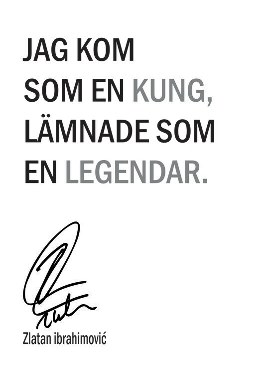 Poster Zlatan Quote