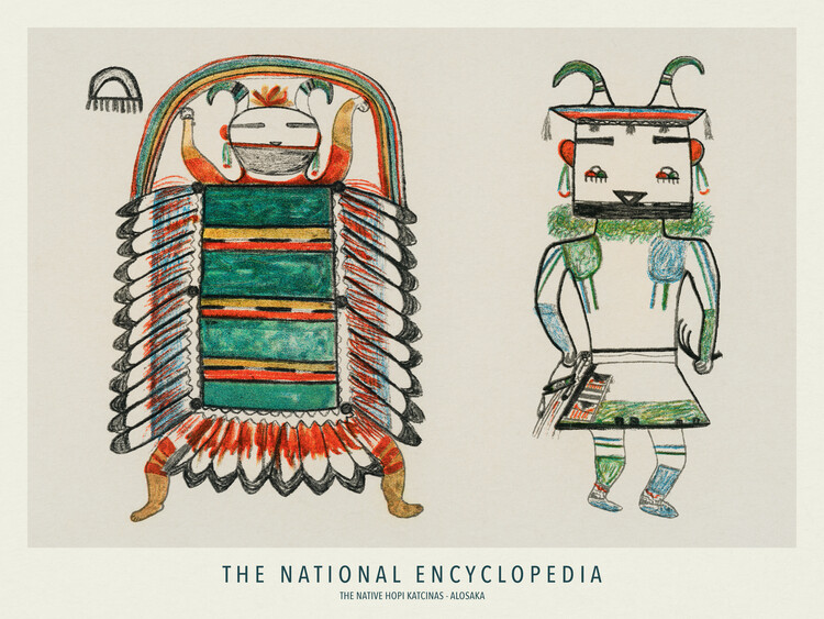 Poster The Native Hopi Katcinas (Alosaka) - The National Encyclopedia