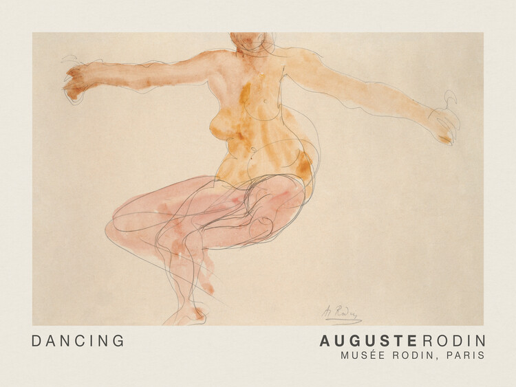 Poster Dancing - Auguste Rodin