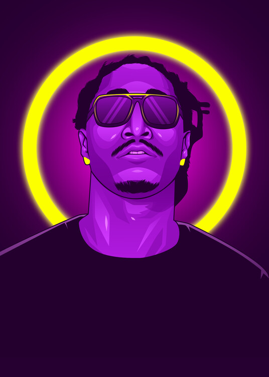 Poster Future Neon Rapper