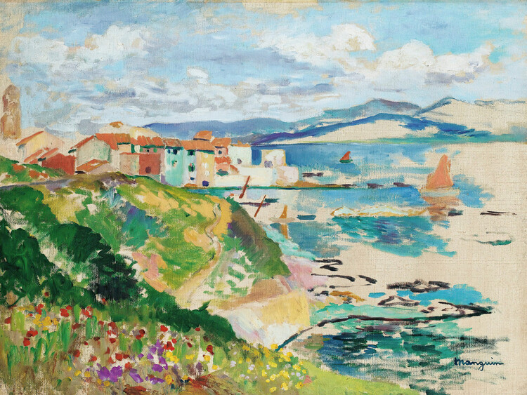 Levně Plakát, Obraz - View of La Ponche, Saint-Tropez, Henri Manguin, 40 × 30 cm