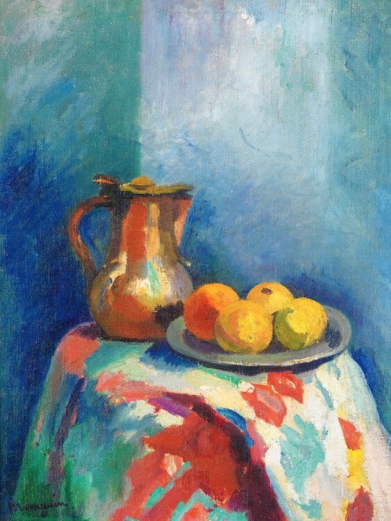 Poster Still Life with a Copper Pitcher & Fruit - Henri Manguin