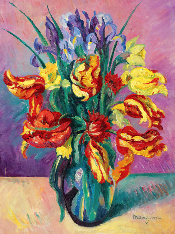 Poster Bouquet of Tulips (Floral Still Life) - Henri Manguin