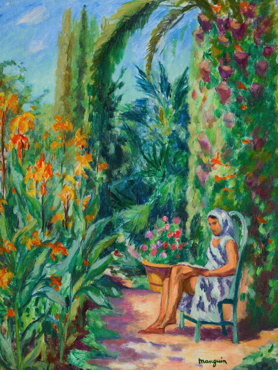 Levně Plakát, Obraz - Odette in the Oustalet garden, Henri Manguin, 30 × 40 cm