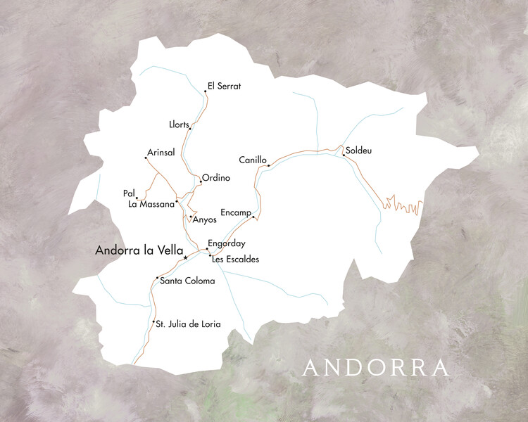 Poster Map of Andorra