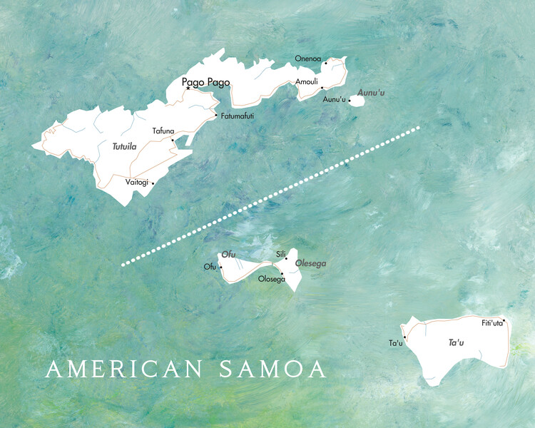 Poster Map of American Samoa