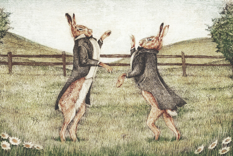 Canvas Print Gentlemen fight
