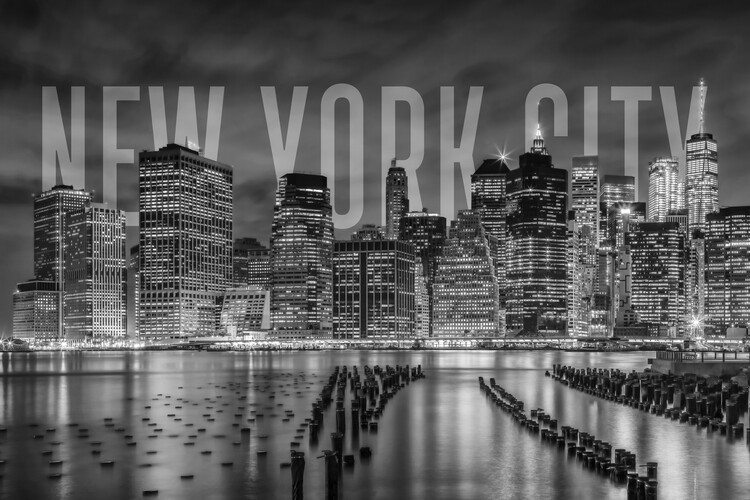 Poster NEW YORK CITY Skyline | Monochrome