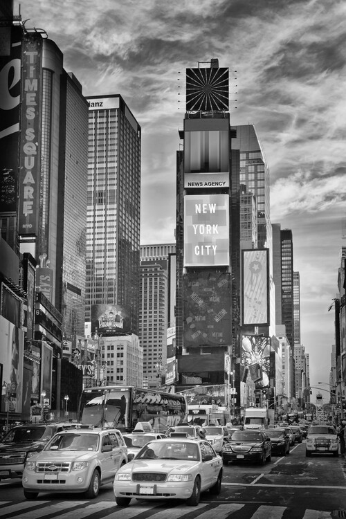 Poster NEW YORK CITY Times Square | Monochrome