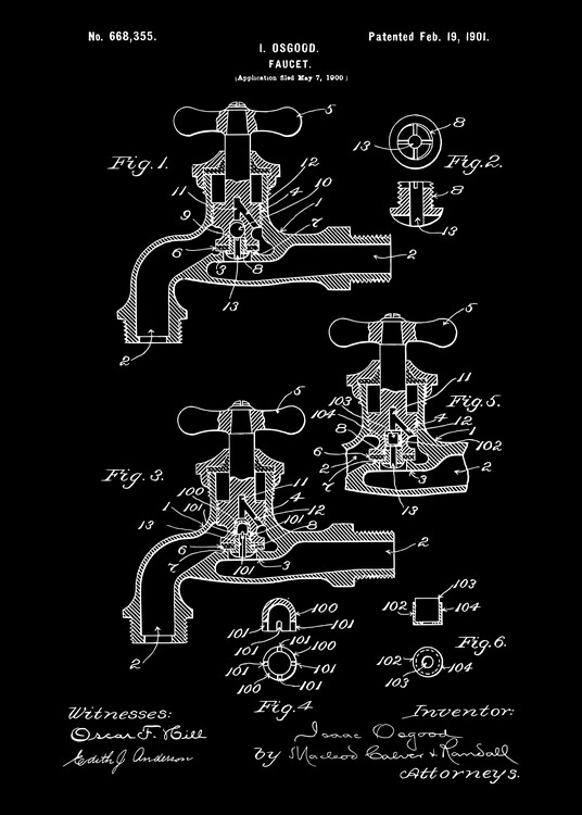 Poster Water Faucet Patent