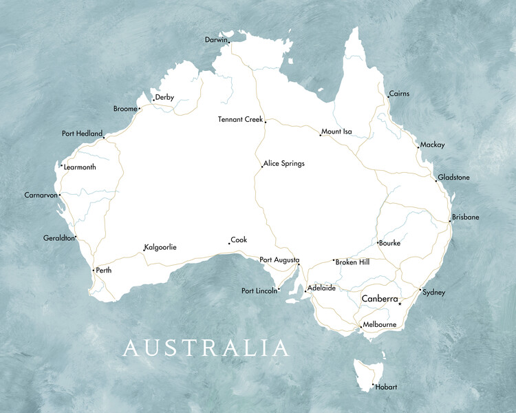 Poster Map of Australia
