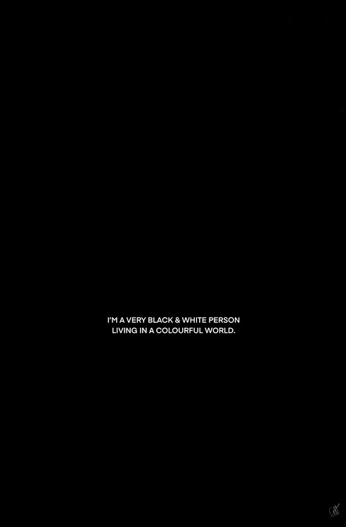 Poster Black & white person