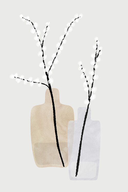 Poster Flower branches in vases