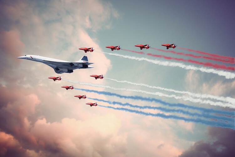 Poster Concorde and Red Arrows