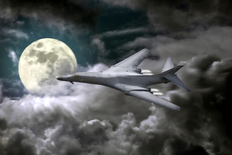 Poster B1 Lancer Bomber Moon