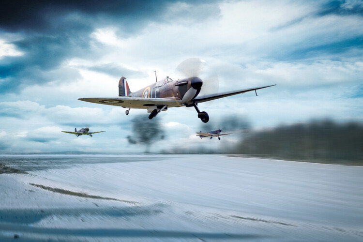 Poster Supermarine Spitfire Winter Snow