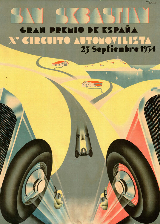 Canvas Print 1934 Grand Prix Of Spain - San Sebastian