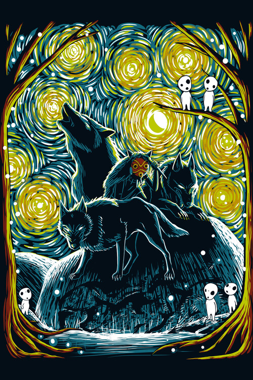 Poster Starry forest