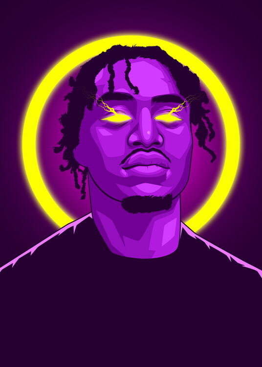 Poster Lil Neon Art Rapper