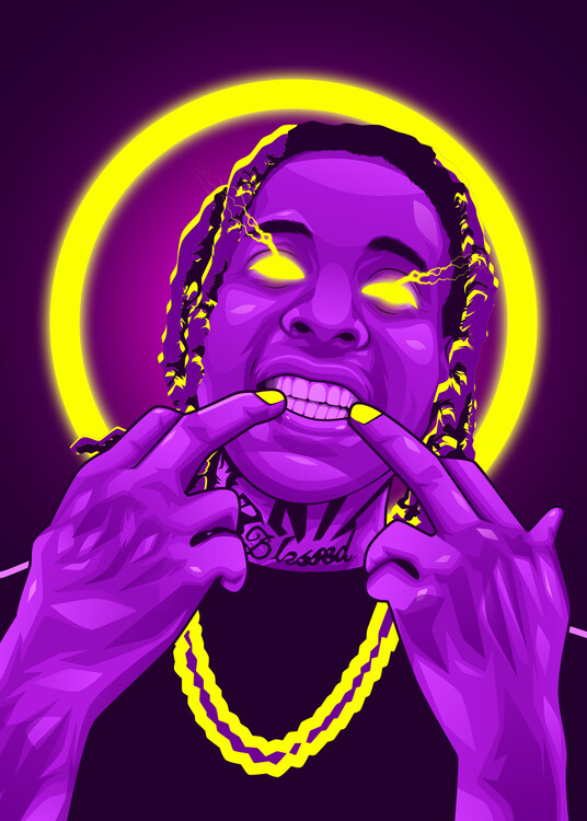 Poster Lil Neon Art Rapper