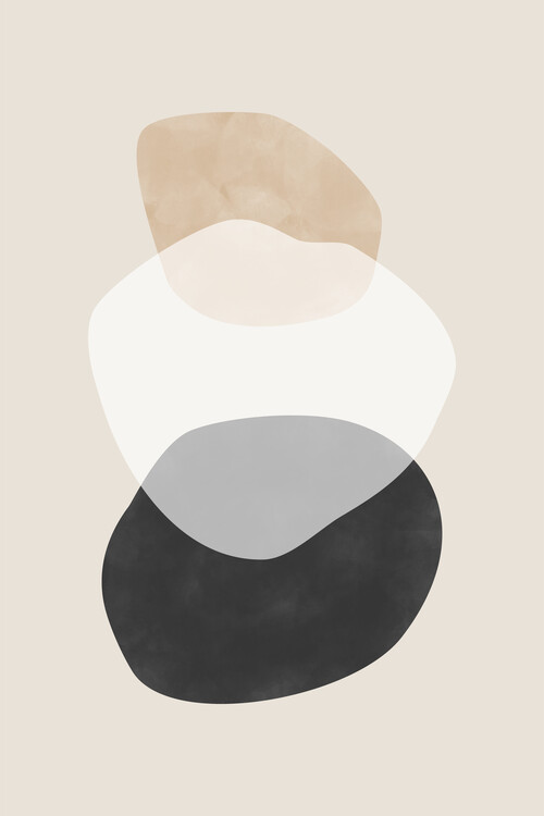 Poster Beige Boho Shapes Poster