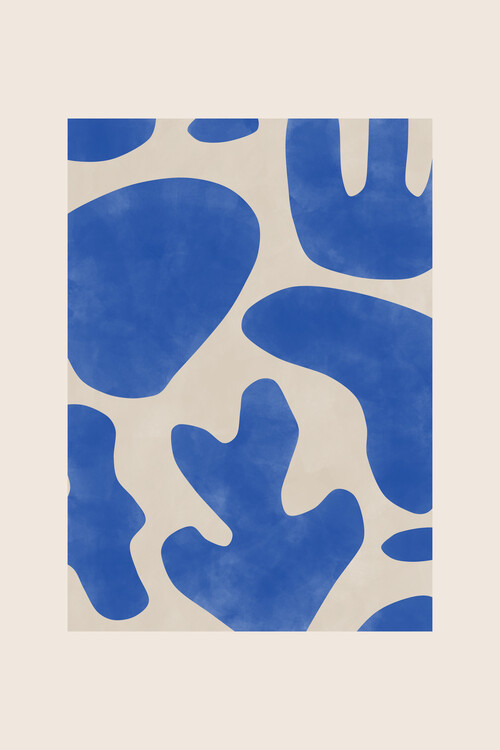 Poster Organic Blue Shape Poster