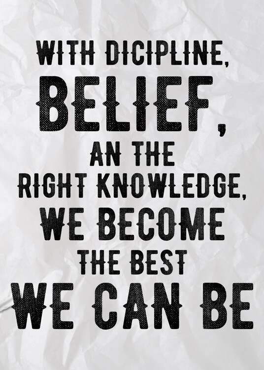 Plakát We Become The Best We Can Be-Inspirational Motivational Quote