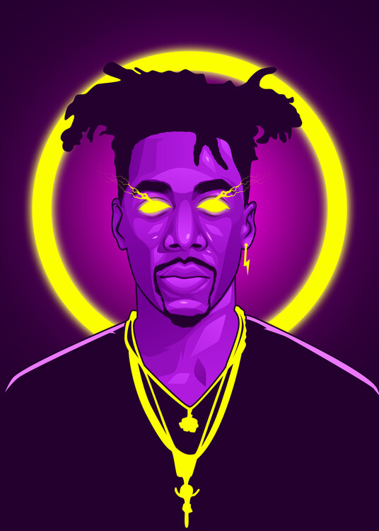 Poster Dax Neon Art Rapper