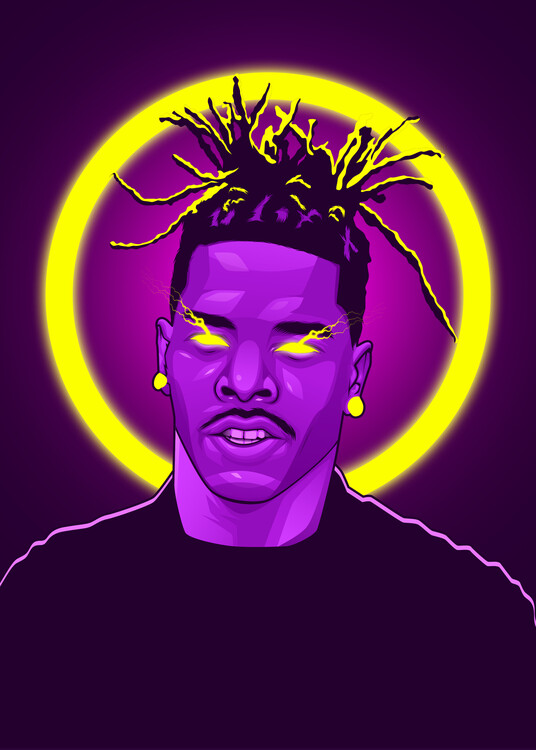 Poster Lil Neon Art Rapper