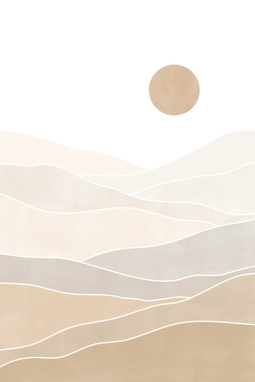 Poster Abstract Beige Landscape
