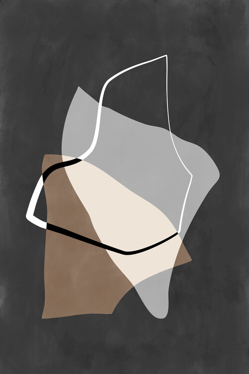 Poster Black & Beige Abstract Poster