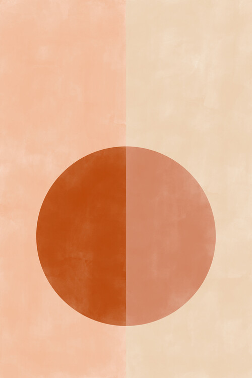 Poster Terracotta Abstract Circle Poster No.1