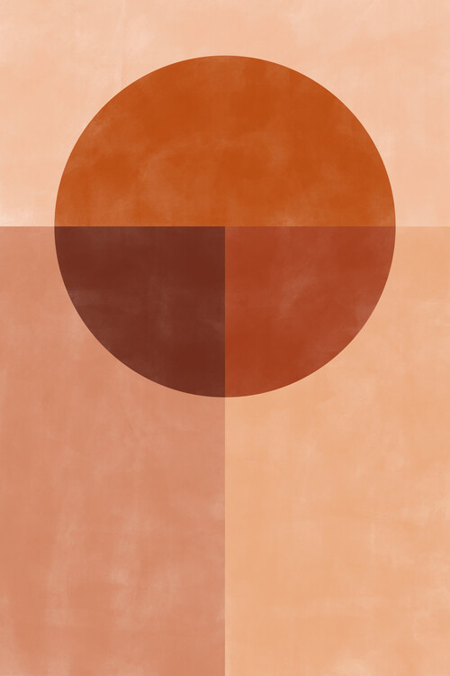 Poster Terracotta Abstract Circle Poster No.2