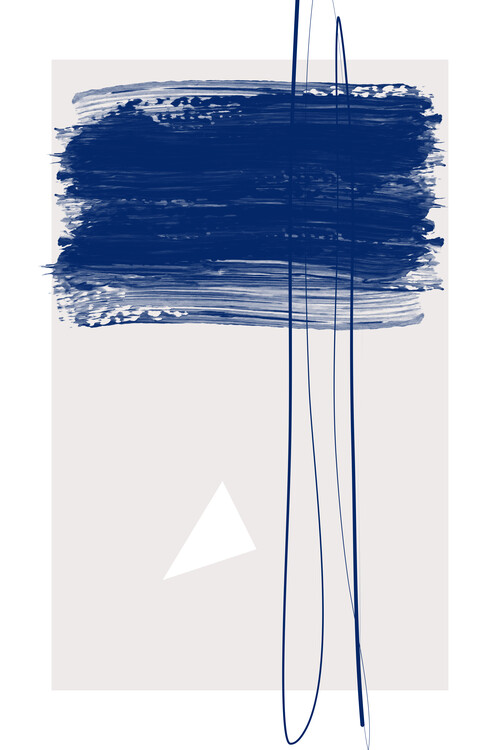 Poster Blue Brush Strokes Poster