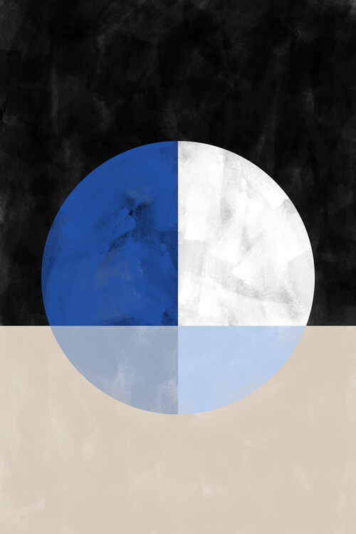 Poster Blue Geometric Poster No.1