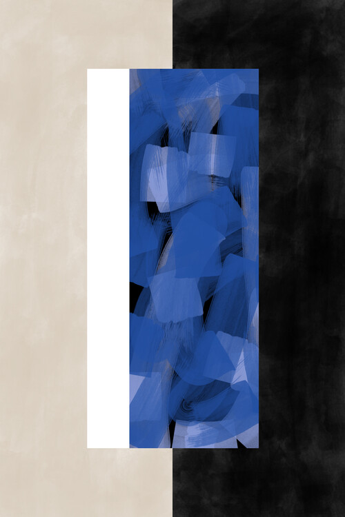 Poster Abstract Indigo Blue Poster