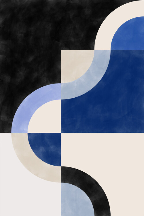 Poster Blue Geometric Poster No.3