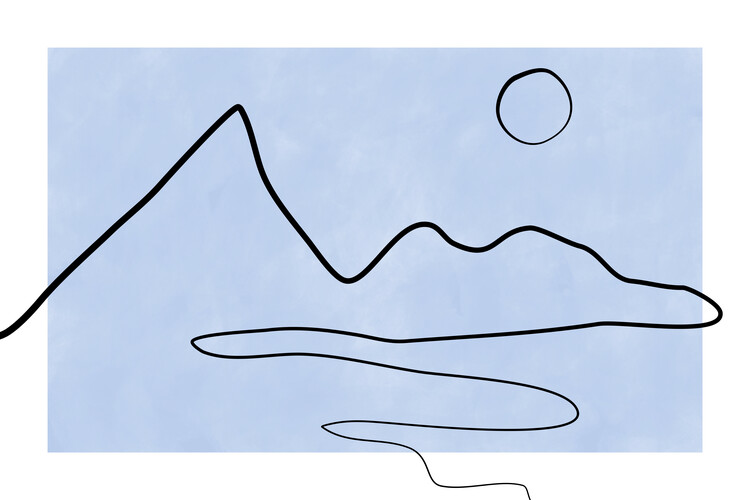 Poster Single Line Art Landscape No.1