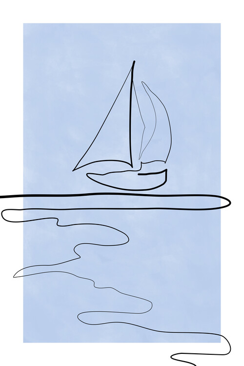 Poster Single Line Art Landscape No.2