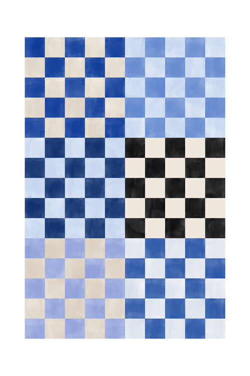 Poster Blue Checkered Poster