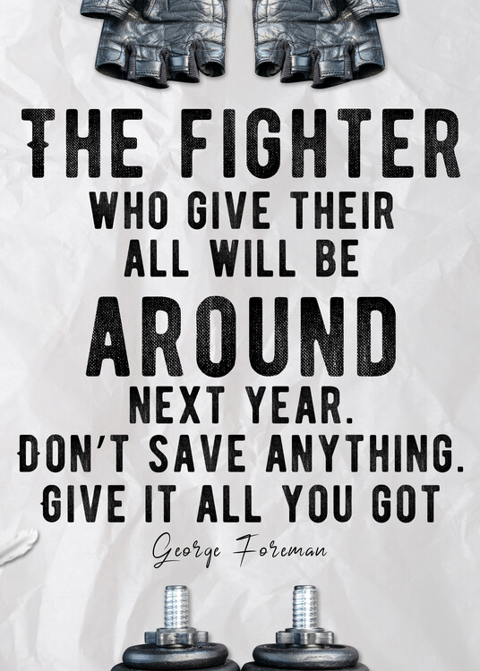 Plakát The Fighter-Boxing Motivational Quote