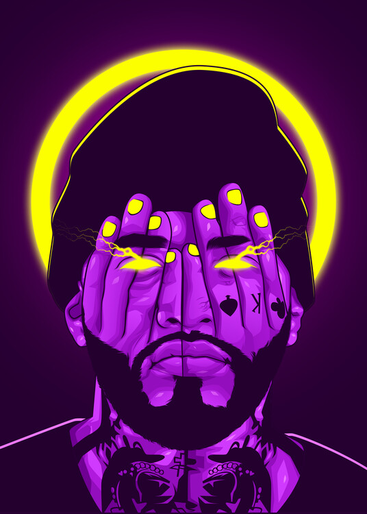Poster Joyner Lucas Neon Art Rapper
