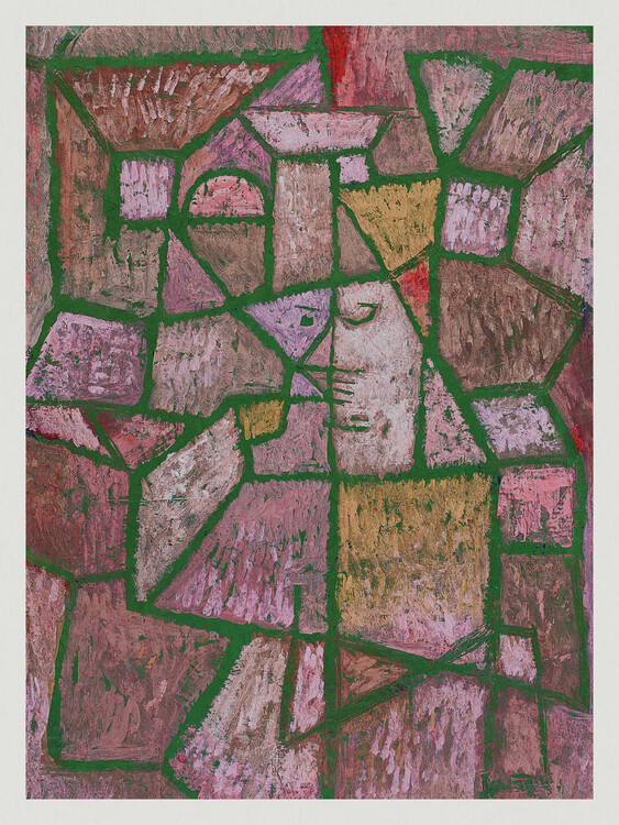 Bild auf Leinwand Lord of the City (Abstract in Purple & Green) - Paul Klee