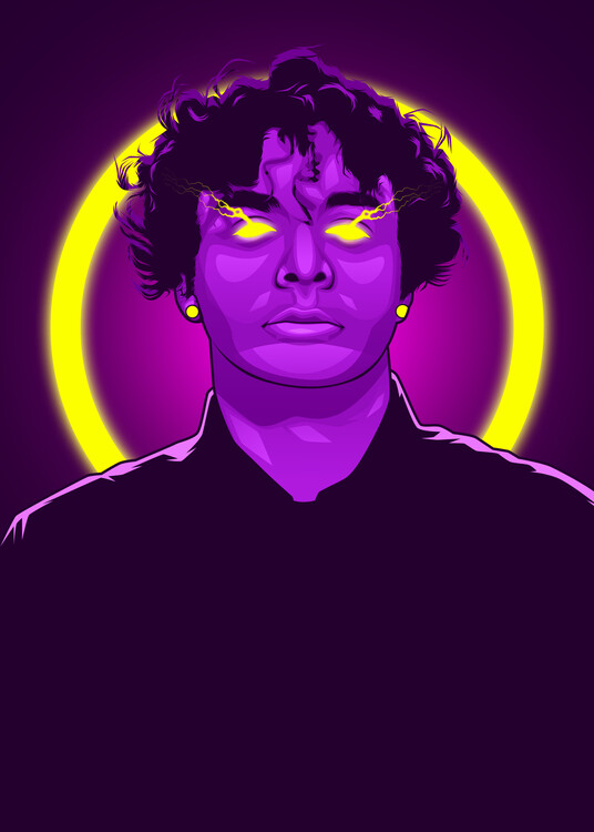 Poster Jack Harlow Neon Art Rapper