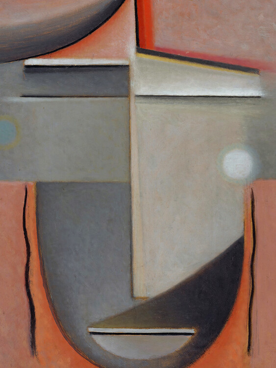 Poster Love (Abstract Portrait Painting in Orange & Pink) - Alexej von Jawlensky