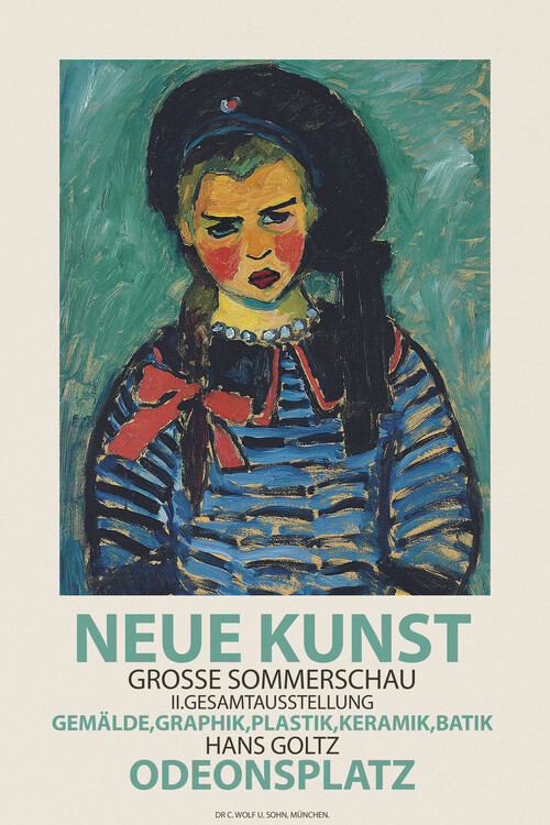 Poster Girl with a Red Ribbon (Munich Exhibition) - Alexej von Jawlensky