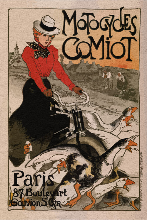 Poster Motorcycle Comiot 1988 Vintage Poster